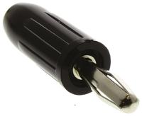 bu-00246-0 Mueller Electric Black Male Banana Plug, 4 mm Connector, 15A, Nickel Plating