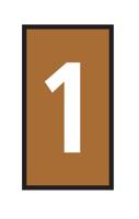 561-03611-wic3-1-pa66-bn HellermannTyton WIC Snap On Clip On Cable Marker, Brown, Pre-printed "1", 4.3 → 5.3mm Cable, 561-03611