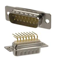 173-e15-113r001 Norcomp 173 15 Way Right Angle Panel Mount D-sub Connector Plug, 2.75mm Pitch, with 4-40 Screw Locks