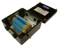 cep161690pai CE-TEK CEP Series Black Polyester Junction Box, IP66, 15 Terminals, ATEX, 160 x 160 x 90mm