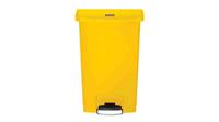 1883575 Rubbermaid Commercial Products Slim Jim 50L Yellow Pedal Resin Waste Bin