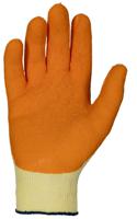 sho310y Showa Showa 310 Yellow Polyester Cotton Fibre Work Gloves, Size 8, Latex Coating