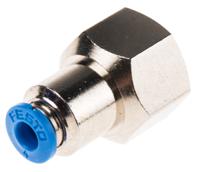 qsf-14-4-b Festo QS Series Straight Threaded Adaptor, G 1/4 Female to Push In 4 mm, Threaded-to-Tube Connection Style, 190650