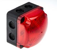 85311055 Werma BWM 853 Series Red Flashing Beacon, 24 V dc, Surface Mount, Wall Mount, LED Bulb, IP66, IP67