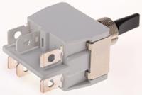 649nh2 APEM Toggle Switch, Panel Mount, On-Off-On, DPDT, Tab Terminal