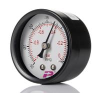 235-1299 RS PRO BSP 1/4 Analogue Vacuum Gauge 0bar Back Entry 50mm Outside Diameter