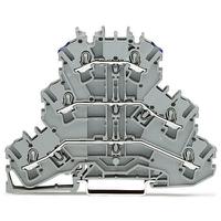 2002-3203 WAGO  TOPJOB S Series Grey, 2.5mm², 3-Level, Push In Termination, ATEX, CSA, IECEx