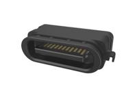 124018392112a Amphenol Communications Solutions Right Angle, Mid Mount, Receptacle Type Type C USB3.2 USB C Connector
