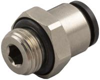 231-2683 RS PRO Nickel Plated Brass Male Pneumatic Straight Threaded-to-Tube Adapter, M7 Male 6mm Threaded, Tube