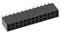 6-534206-3 TE Connectivity AMPMODU MOD II Series Straight Through Hole Mount PCB Socket, 26-Contact, 2-Row, 2.54mm Pitch, Solder
