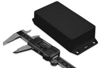 1591xxbsflbk Hammond 1591 Series Black ABS Enclosure, IP54, Flanged, Black Lid, 112 x 64 x 28mm