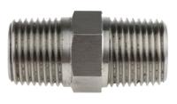 222-6636 RS PRO Stainless Steel Pipe Fitting Hexagon Nipple Joint, Male NPT 1/2in x Male NPT 1/2in