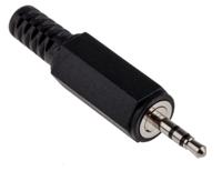kls-13 Lumberg Jack Connector 2.5 mm Cable Mount Stereo Plug, 3Pole 500mA