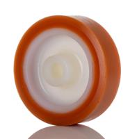 4521 LAG Orange, White Polyurethane Abrasion Resistant, Hygienic, Laceration Resistant, Non-Marking Trolley Wheel, 200kg