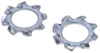 276-897 Bright Zinc Plated Steel External Tooth Lock Washer, M8