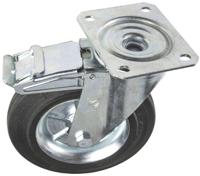 s501873 LAG Braked Swivel Castor Wheel, 230kg Capacity, 200mm Wheel