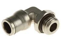 3699-08-13 Legris LF3600 Series Elbow Threaded Adaptor, G 1/4 Male to Push In 8 mm, Threaded-to-Tube Connection Style