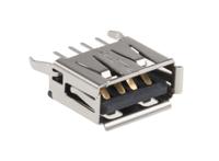 105057-0001 Molex Straight, Through Hole, Socket- Single Port Type A 2.0 USB Connector