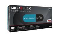 93862070 Ansell 93-862 Black Powder-Free Nitrile Disposable Gloves, Size S, 100 per Pack