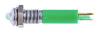 210-226 RS PRO Green Panel Mount Indicator, 12V dc, 6mm Mounting Hole Size, Solder Tab Termination