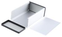 1455n1601 Hammond 1455 Series Silver Anodised Aluminium Enclosure, IP54, Silver Anodized Lid, 160 x 103 x 53mm