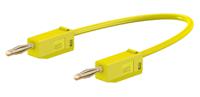 280039-030-24 Staubli 2 mm Connector Test Lead, 10A, 30 V ac, 60V dc, Yellow, 300mm Lead Length