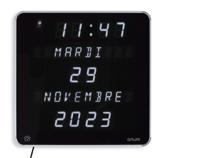 11193 Orium Black, Silver Desktop, Wall Clock