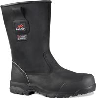 rf040-10 Rockfall RF040 Black Fibreglass Toe Capped Unisex Safety Boots, UK 10, EU 44