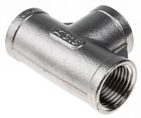 499-2981 RS PRO Stainless Steel Pipe Fitting, Tee Circular Tee, Female G 1/2in x Female G 1/2in x Female G 1/2in