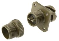 97b-3100a-10sl-4s Amphenol Limited, 97B, Brass 2 Way Wall Mount MIL Spec Circular Connector Receptacle, Socket Contacts,Shell Size 10SL,