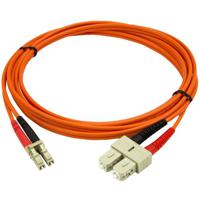 50fiblcsc2 StarTech.com LC to SC Duplex Multi Mode OM2 Fibre Optic Cable, 50/125μm, Orange, 2m