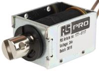177-0117 RS PRO Linear Solenoid, 24 V dc, 40 x 24 x 29 mm