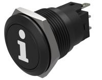 82-59511000b004 EAO Series 82 Series Push Button Switch, Momentary, Flush Mount, 19mm Cutout, SPST, SPST, IP65, IP67