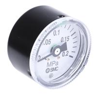 g46-2-01 SMC Analogue Pressure Gauge 0.2MPa Back Entry 42.5mm Outside Diameter, UKAS
