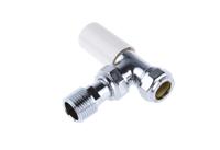 601038 Pegler Yorkshire Chrome Plated Brass 15 mm Compression to 1/2 in BSP Manual Radiator Valve