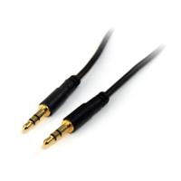 mu6mms StarTech.com Male 3.5mm Stereo Jack to Male 3.5mm Stereo Jack Aux Cable, Black, 1.8m MU6MMS