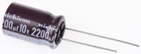 ups1a222mhd Nichicon 2200μF Aluminium Electrolytic Capacitor 10V dc, Radial, Through Hole - UPS1A222MHD