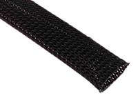 170-12000-hegp20-pet-bk HellermannTyton Expandable Braided PET Black Cable Sleeve, 20mm Diameter, 5m Length, Helagaine HEGP Series