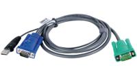 2l-5202u Aten Male SPHD to Male HD15 Plug, USB Plug KVM Cable