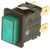 h8353abnabb Arcolectric (Bulgin) Ltd 8300 Series Illuminated Miniature Push Button Switch, Latching, Panel Mount, DPDT, Green LED,
