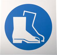 813-4592 RS PRO Plastic Mandatory Foot Protection Sign With Pictogram Only Text