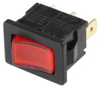 a116b1g00000 Molveno Illuminated SPST, On-Off Rocker Switch Panel Mount
