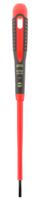 be-8220s Bahco Slotted  Screwdriver, 3 x 0.5 mm Tip, 100 mm Blade, VDE/1000V, 222 mm Overall