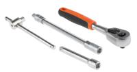 s160af Bahco 16-Piece Imperial 1/4 in Standard Socket Set with Ratchet, 6 point