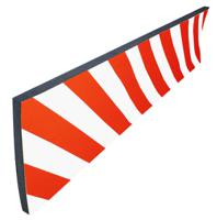 pu102rb Viso Red, White Wall Protector 1000mm x 300mm