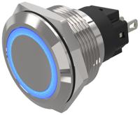 82-65510123 EAO 82 Series Blue Indicator, 12V ac/dc, 22mm Mounting Hole Size, Solder Tab Termination, IP65, IP67
