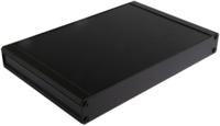 188-1258 RS PRO Black Extruded Aluminium Heat Sink Case, IP40, Black Lid, 200 x 300 x 41mm