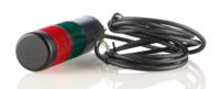 69812075 Werma Kompakt Series Red/Green Signal Tower, 2 Lights, 24 V, Base Mount