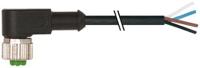 7000-12341-6141000 Murrelektronik Limited Right Angle Female 4 way M12 to Connector & Cable, 10m