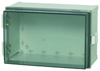 cab-pc-203018-t Fibox CAB Series Polycarbonate Wall Box, IP65, Viewing Window, 200 mm x 300 mm x 180mm